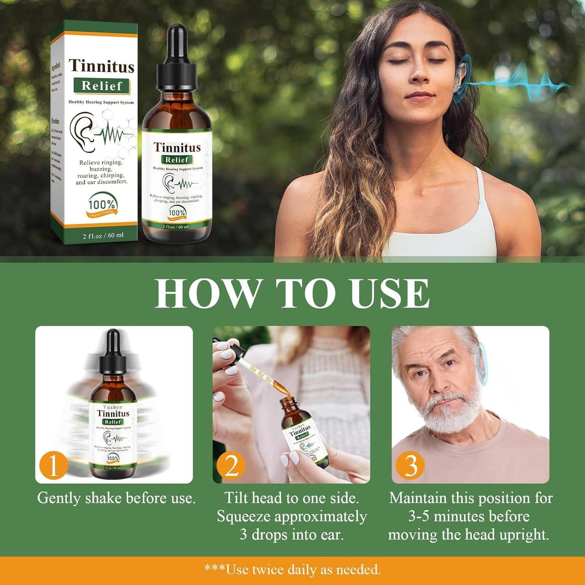 Tinnitus Relief Drops (کان کےتمام مسائل کےلیے) || Grand Sale